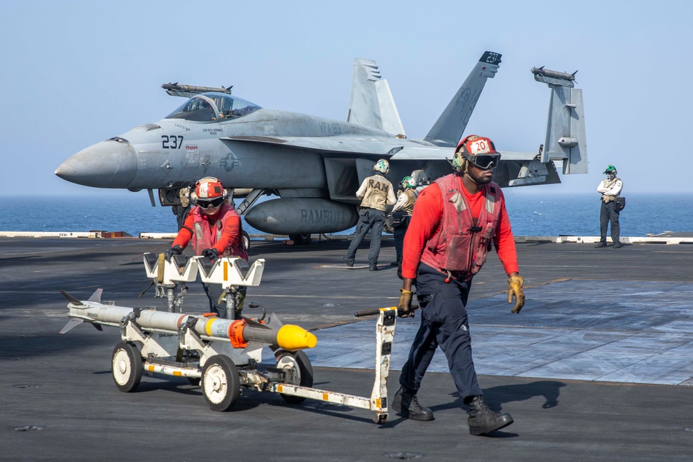 USS Dwight D. Eisenhower Conducts Flight Operations in the Red Sea