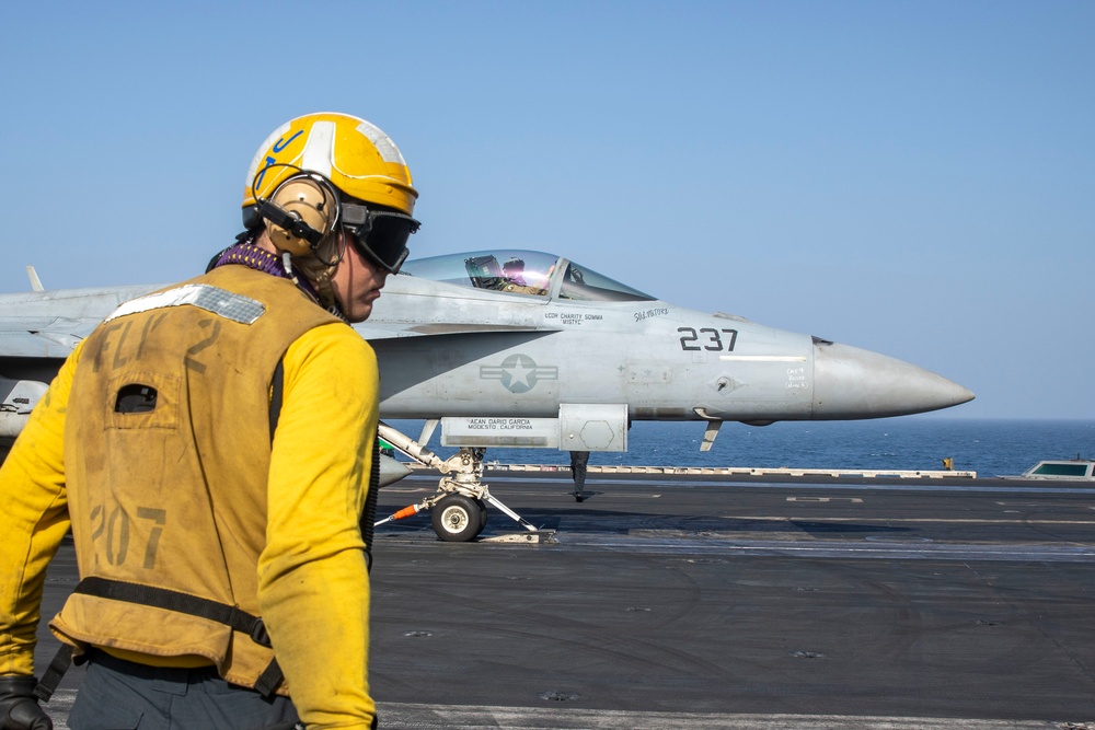 USS Dwight D. Eisenhower Conducts Flight Operations in the Red Sea