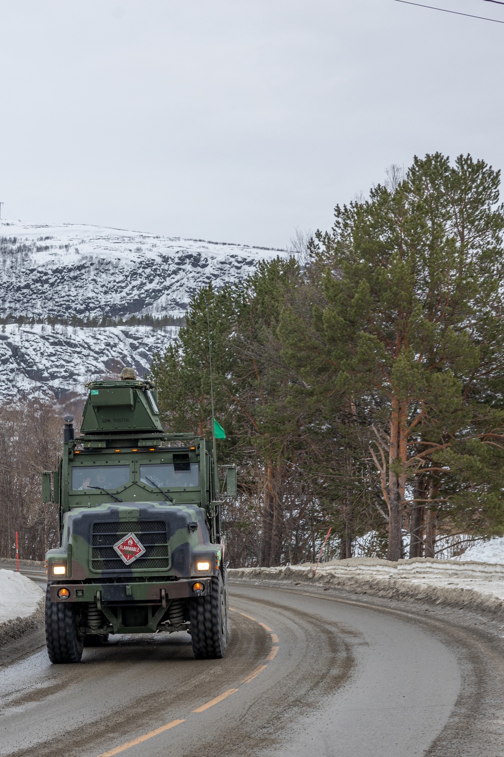 Exercise Nordic Response 24: U.S. Marines with Combat Logistics Battalion 6 conduct joint convoy operations with Norwegian soldiers