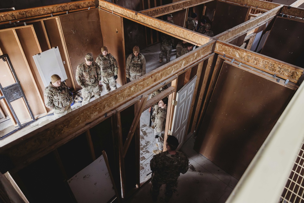 The 139th Security Forces Squadron engage in Close Quarters Battle Drills