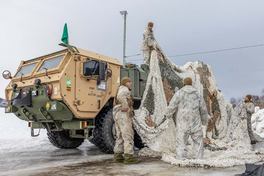 Exercise Nordic Response 24: U.S. Marines with Combat Logistics Battalion 6 conduct joint convoy operations with Norwegian soldiers