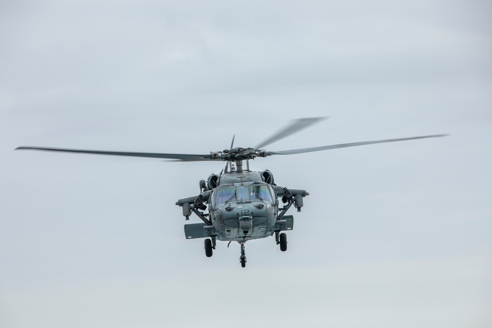 USS Dwight D. Eisenhower Conducts Vertical Replenishment with USNS Supply in the Red Sea