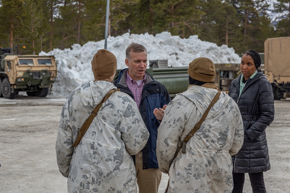 U.S. Department of the Navy and U.S. Embassy Oslo leaders visit U.S. Marines and Sailors during Exercise Nordic Response 24
