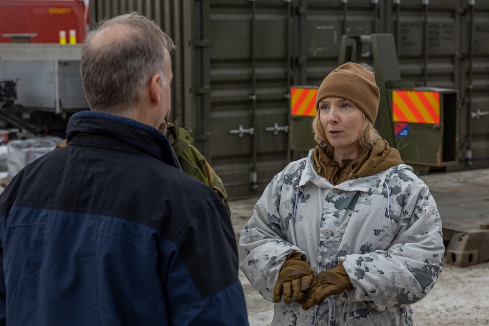 U.S. Department of the Navy and U.S. Embassy Oslo leaders visit U.S. Marines and Sailors during Exercise Nordic Response 24