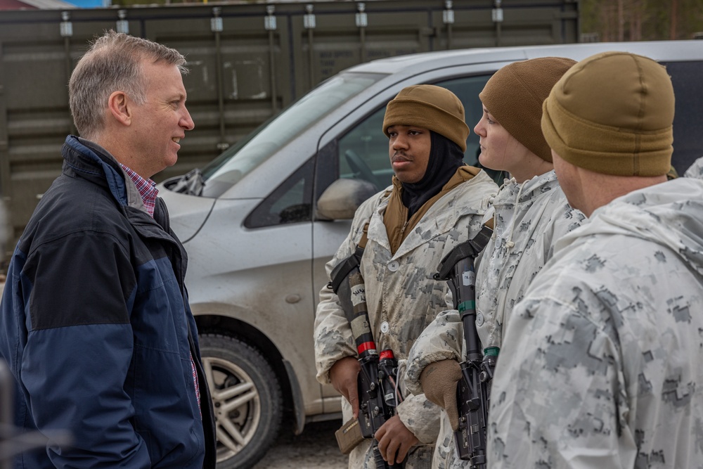 U.S. Department of the Navy and U.S. Embassy Oslo leaders visit U.S. Marines and Sailors during Exercise Nordic Response 24