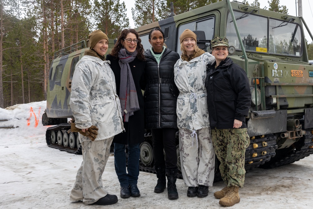 U.S. Department of the Navy and U.S. Embassy Oslo leaders visit U.S. Marines and Sailors during Exercise Nordic Response 24
