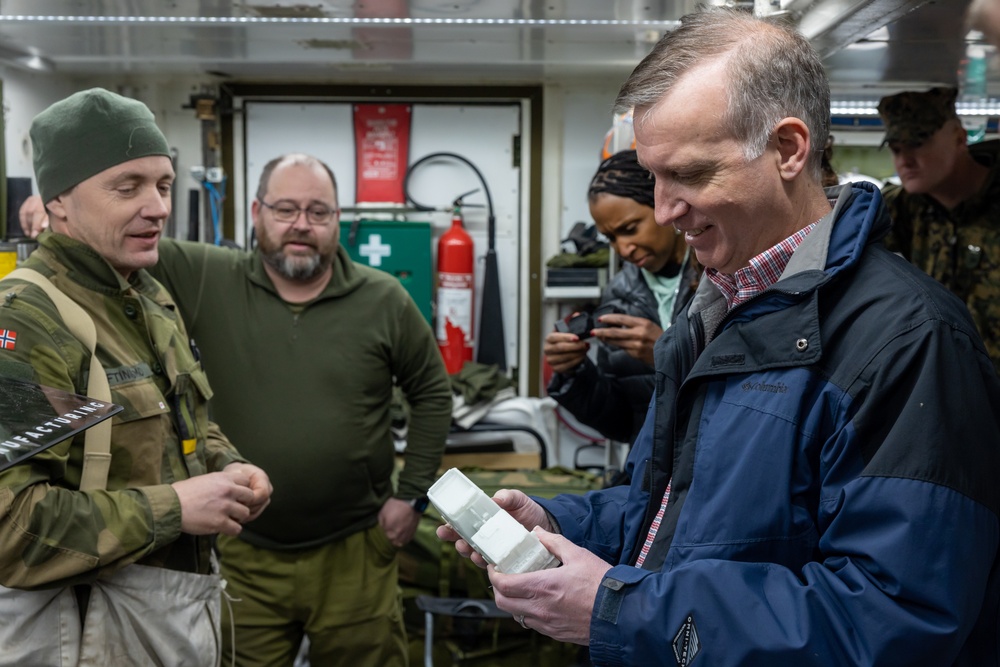 U.S. Department of the Navy and U.S. Embassy Oslo leaders visit U.S. Marines and Sailors during Exercise Nordic Response 24
