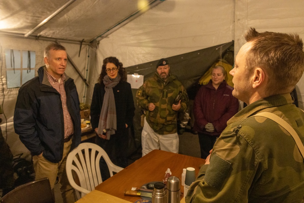 U.S. Department of the Navy and U.S. Embassy Oslo leaders visit U.S. Marines and Sailors during Exercise Nordic Response 24