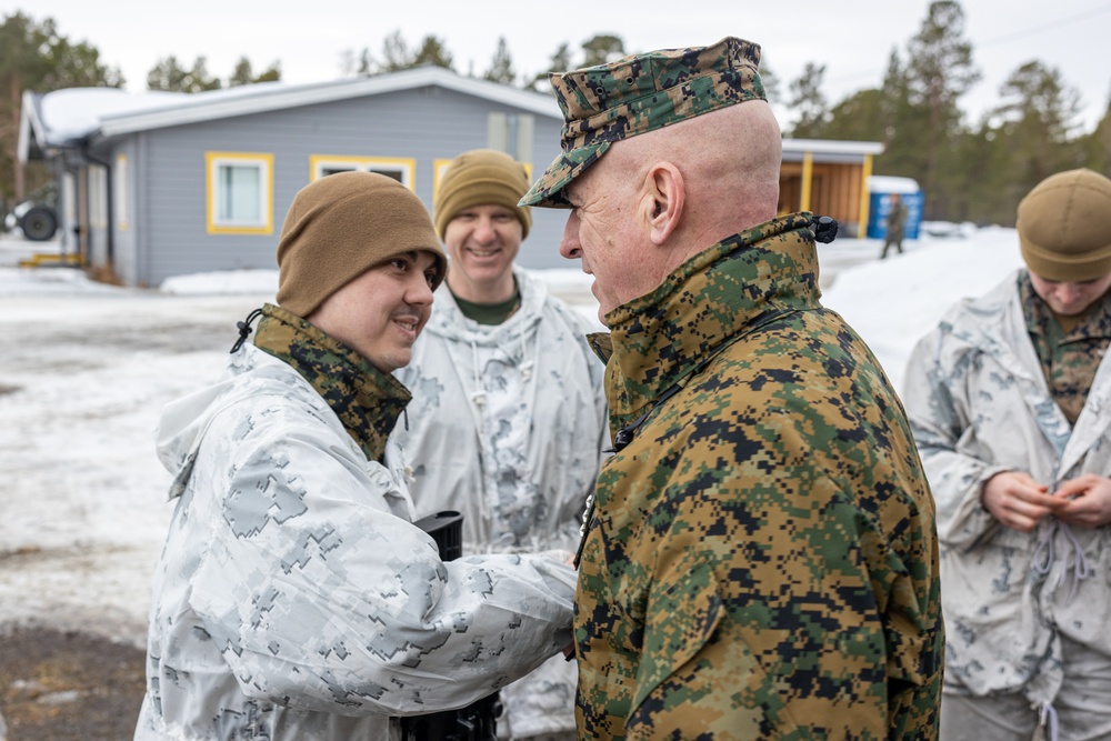 U.S. Marine Corps and Norwegian army leadership visit NATO service members during Exercise Nordic Response 24