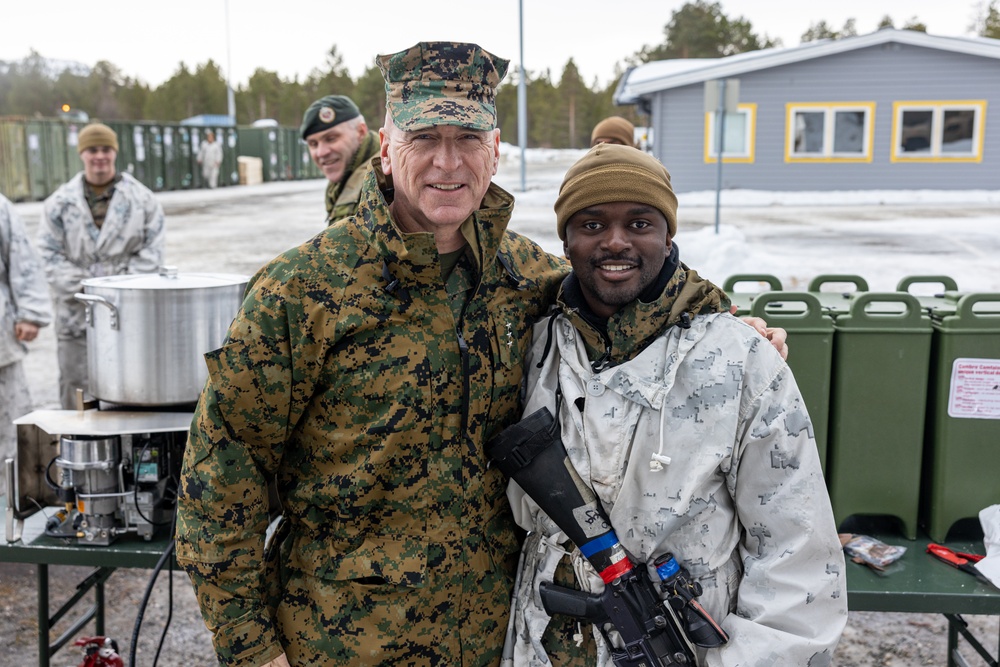 U.S. Marine Corps and Norwegian Army leadership visit NATO service members during Exercise Nordic Response 24