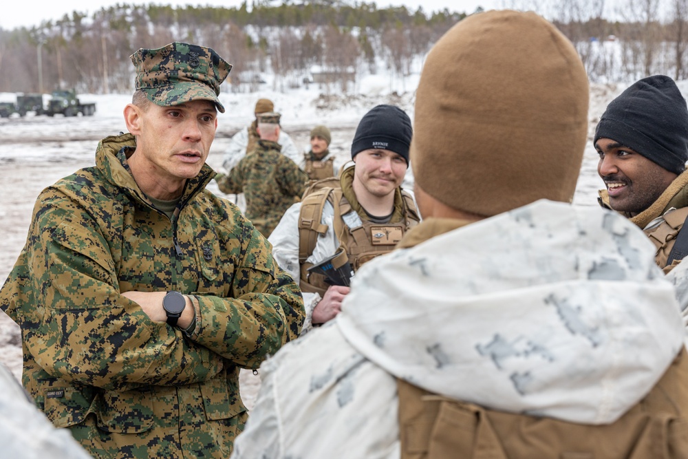 U.S. Marine Corps and Norwegian Army leadership visit NATO service members during Exercise Nordic Response 24