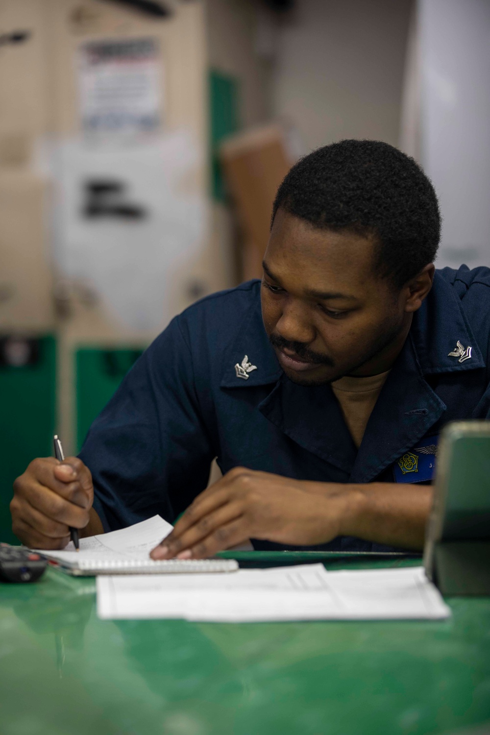 USS Dwight D. Eisenhower Conducts Routine Maintenance in the Red Sea