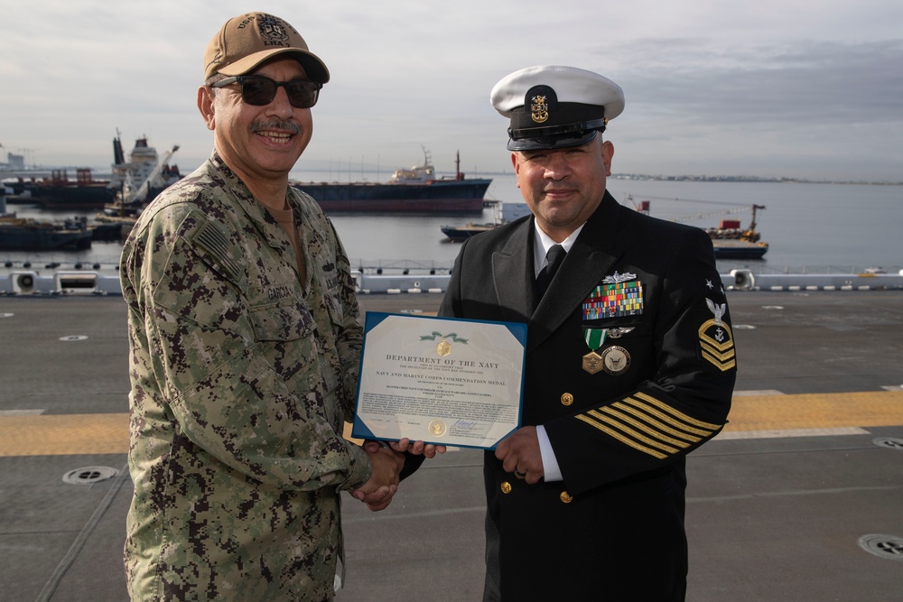 USS Tripoli Master Chief Farewell