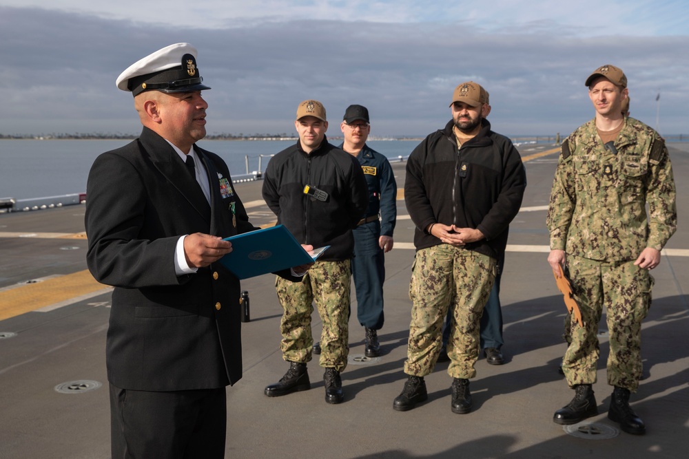 USS Tripoli Master Chief Farewell