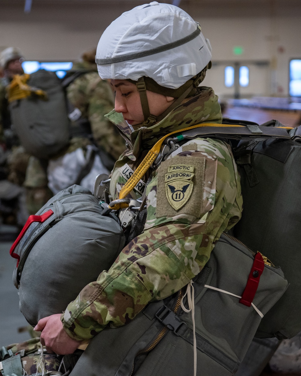 Paratroopers from 11th Airborne take part in all-women jump