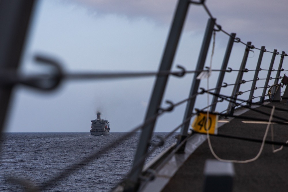 USS Laboon Conducts Replenishment-at-Sea with USNS Kanawha