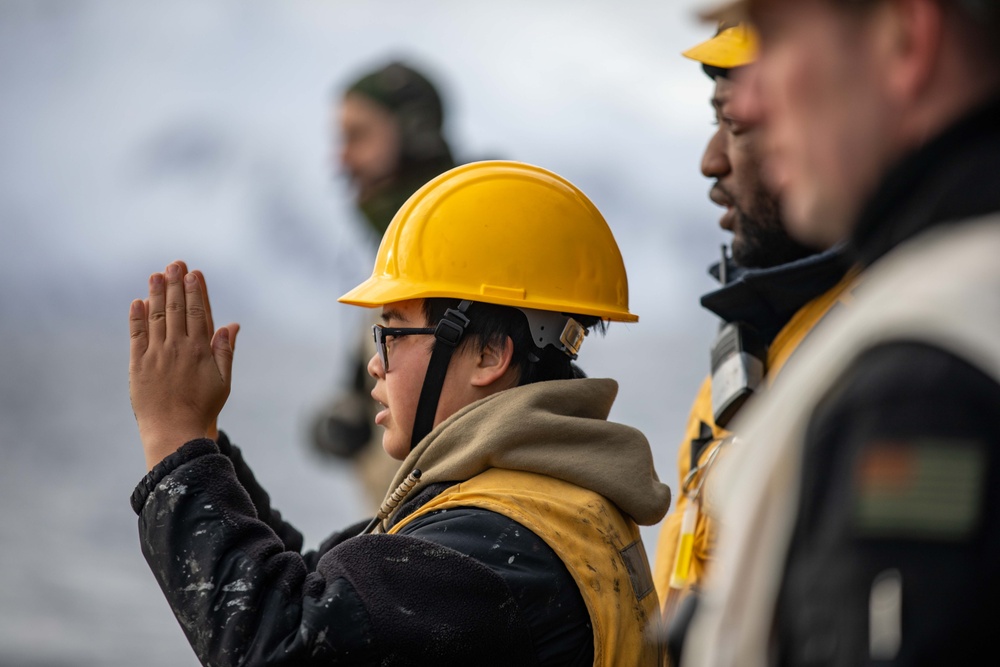 USS Gunston Hall conducts small boat operations in support of Steadfast Defender 24