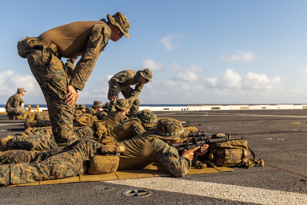 CLB-15 Maintains Rifle Readiness Aboard USS Somerset