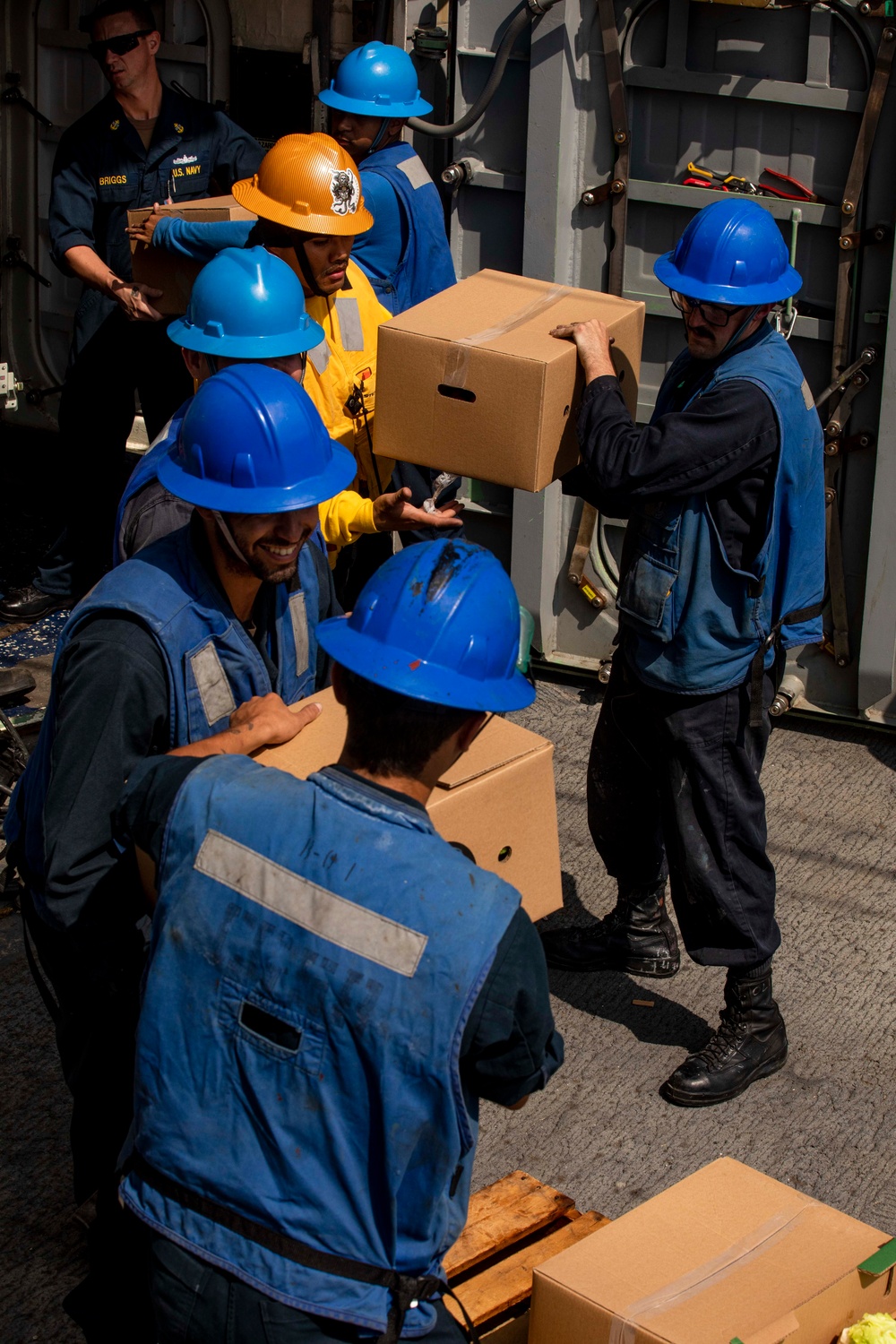 USS Philippine Sea Conducts Replenishment-At-Sea with USNS Supply