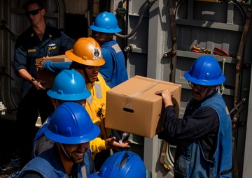 USS Philippine Sea Conducts Replenishment-At-Sea with USNS Supply