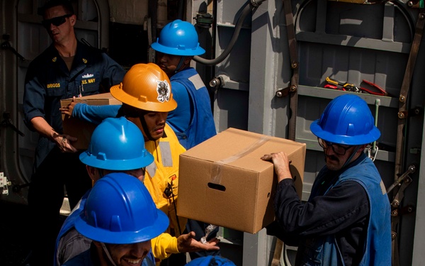 USS Philippine Sea Conducts Replenishment-At-Sea with USNS Supply