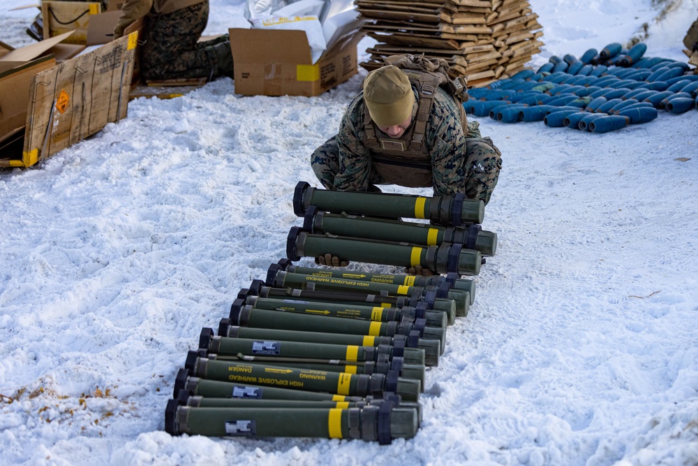 U.S. Marines work with NATO allies during stand-off munitions disruption range in Norway