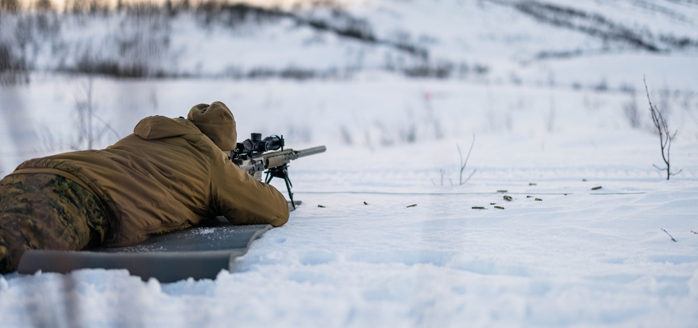 U.S. Marines work with allies during stand-off munitions disruption range in Norway