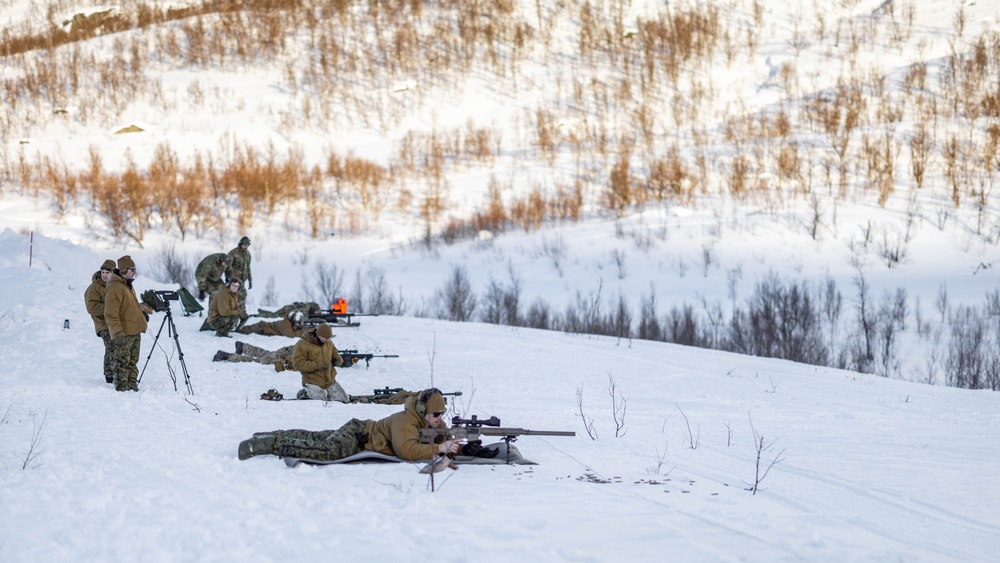 U.S. Marines work with NATO allies during stand-off munitions disruption range in Norway