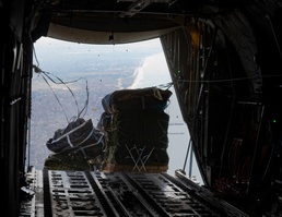 AFCENT C-130s conduct humanitarian assistance airdrops over Gaza