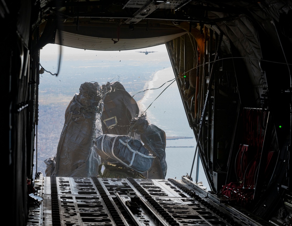 AFCENT C-130s conduct humanitarian assistance airdrops over Gaza