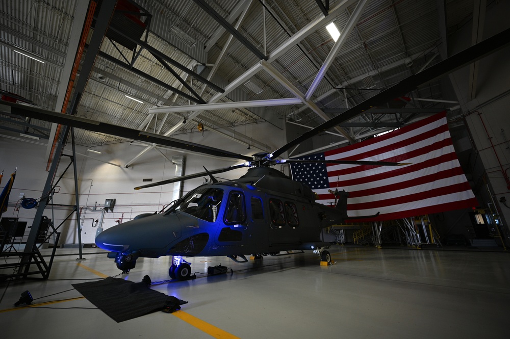 Malmstrom celebrates arrival of its first Grey Wolf helicopter