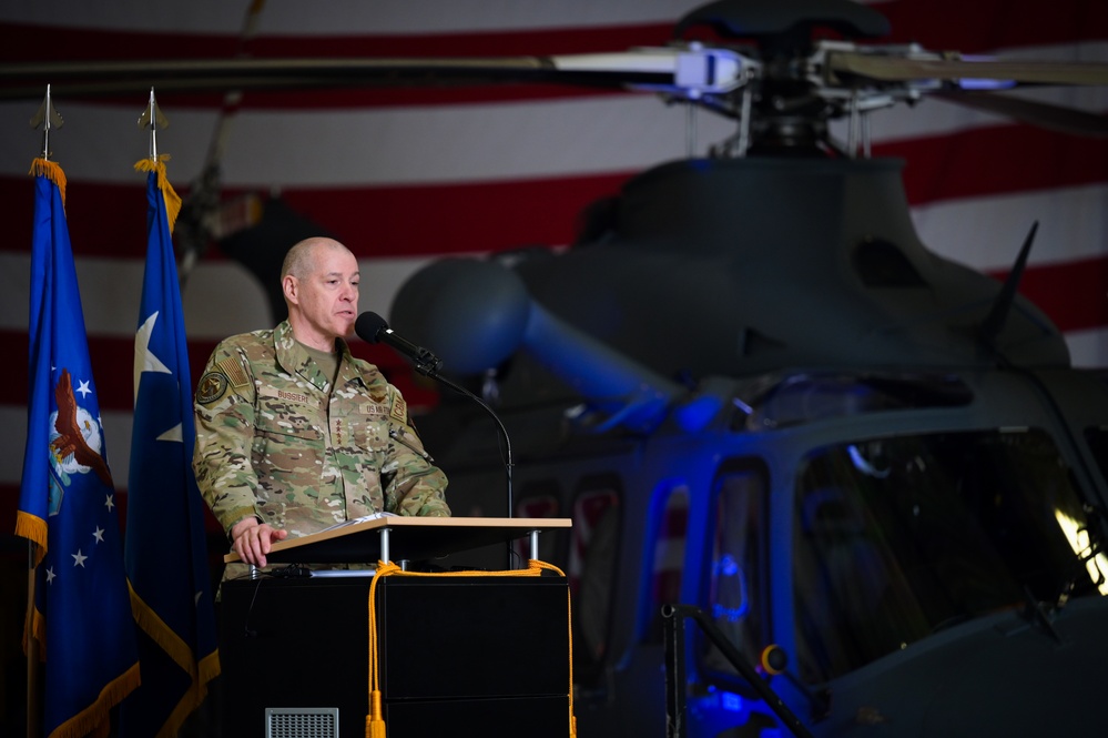 Malmstrom celebrates arrival of its first Grey Wolf helicopter