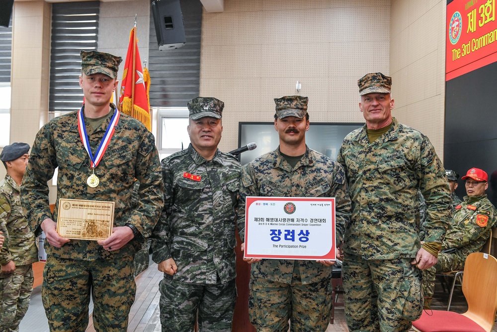 III MEF CG, ROKMC Commandant, attend sniper competition closing ceremony