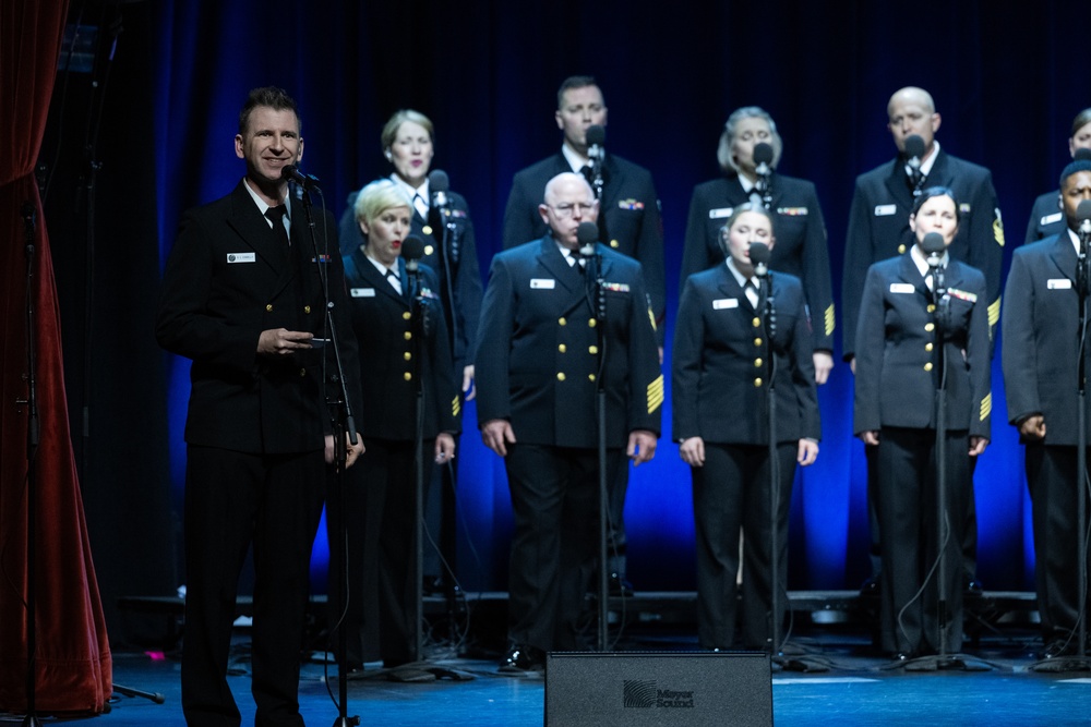 Navy Band Sea Chanters perform in McMinnville