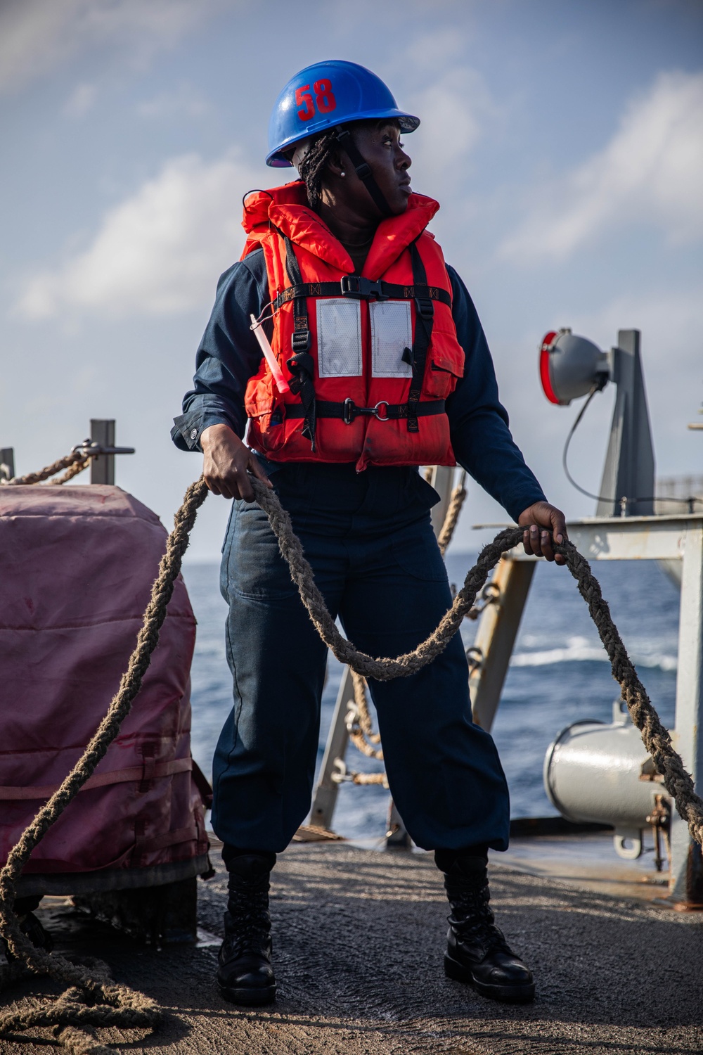 USS Laboon Conducts Replenishment-at-Sea with USNS Kanawha