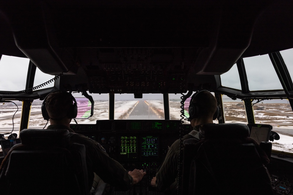 U.S. Marines with Marine Aerial Refueler Transport Squadron (VMGR) 252 conduct flight operations over Norway during Exercise Nordic Response 24