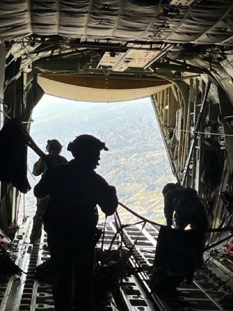 AFCENT C-130s conduct humanitarian airdrops into Gaza