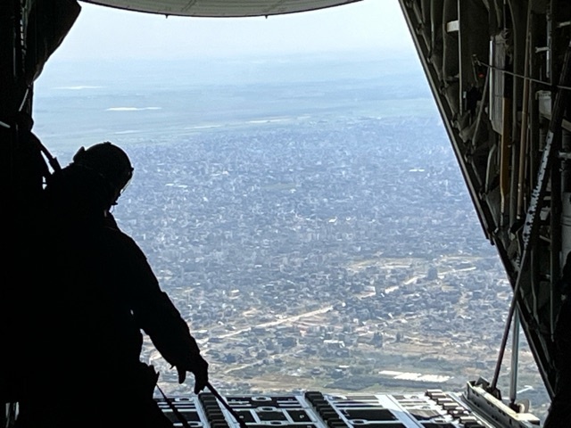 AFCENT C-130s conduct humanitarian assistance airdrops over Gaza