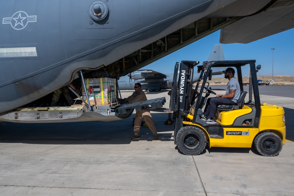 U.S. Air Force airdrops humanitarian aid to Gaza