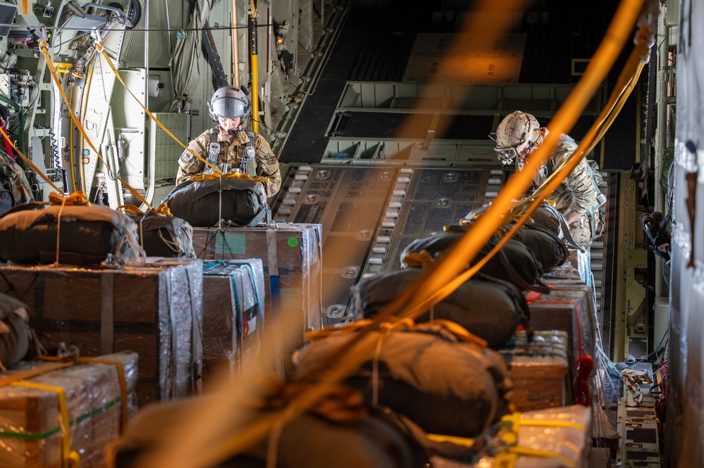 U.S. Air Force airdrops humanitarian aid to Gaza