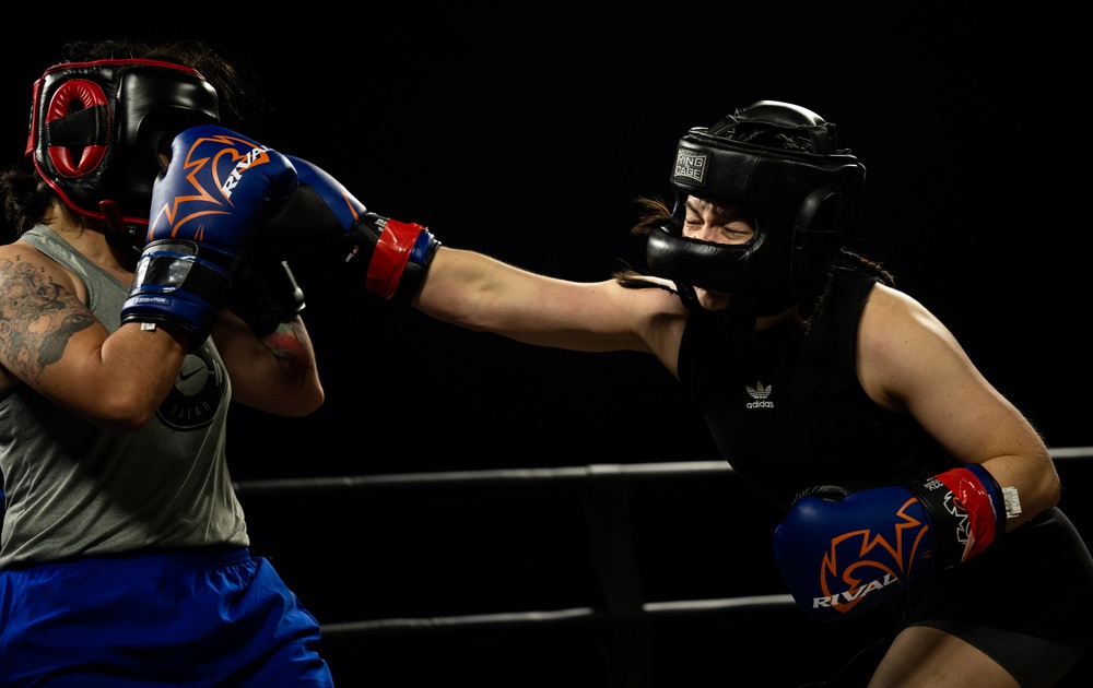 Al Udeid Air Base hosts’ Rumble in the Deid II boxing event for U.S. service members