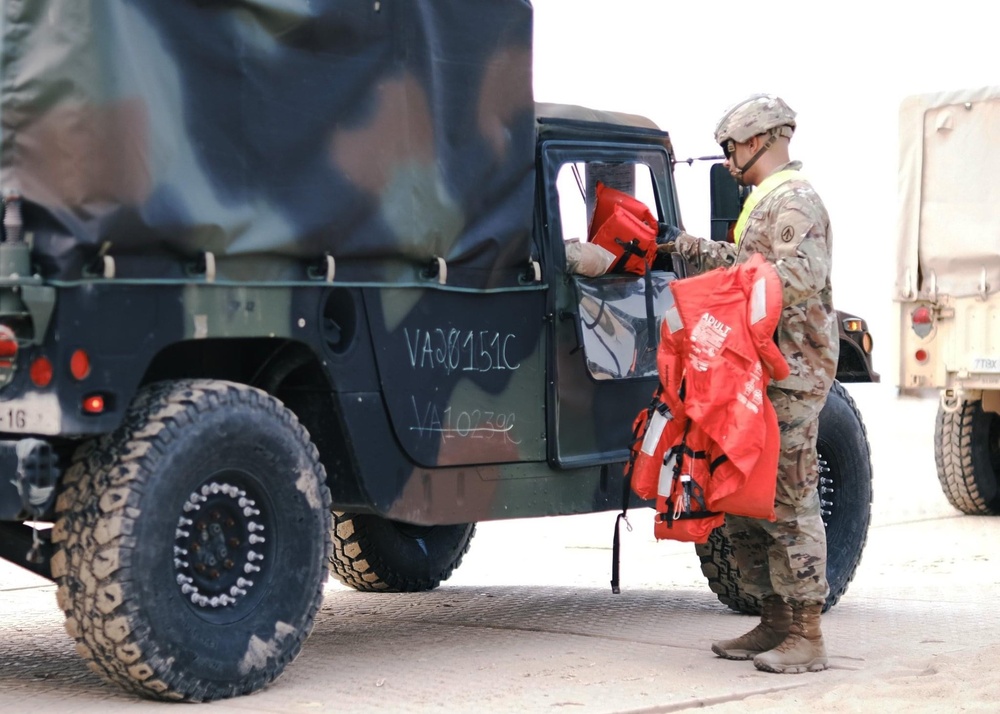 Motor Transport Operators get rare chance to drive over open water during JLOTS cross training exercise