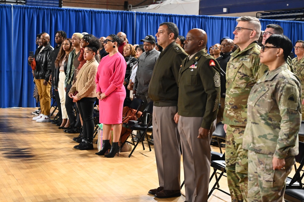 Promotion ceremony in honor of Sgt. Maj. Michael J. Bellamy