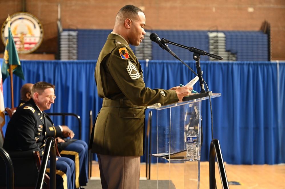 Promotion ceremony in honor of Sgt. Maj. Michael J. Bellamy