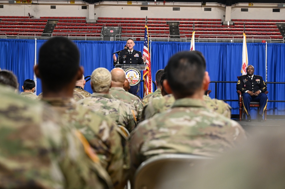 Promotion ceremony in honor of Sgt. Maj. Michael J. Bellamy