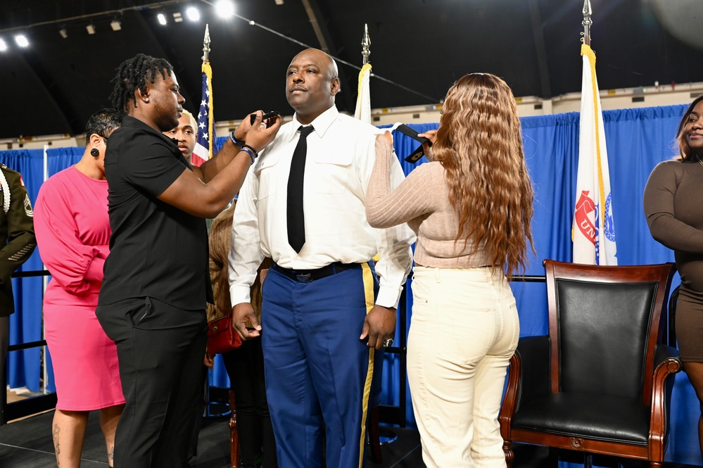 Promotion ceremony in honor of Sgt. Maj. Michael J. Bellamy