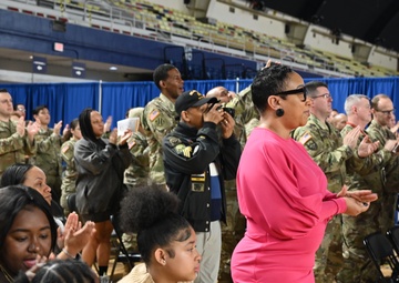 Promotion ceremony in honor of Sgt. Maj. Michael J. Bellamy