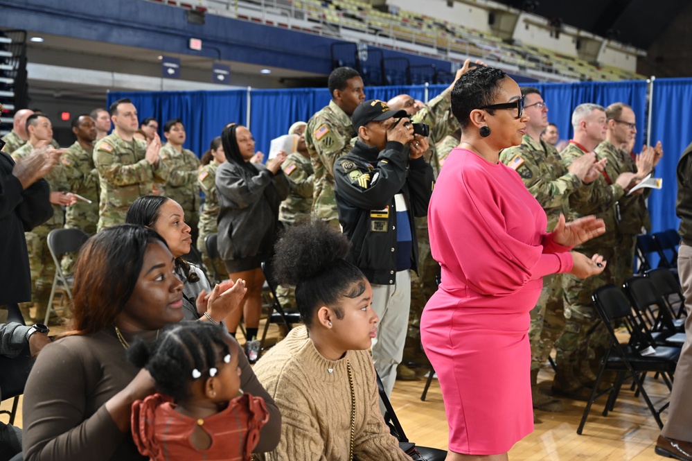 Promotion ceremony in honor of Sgt. Maj. Michael J. Bellamy