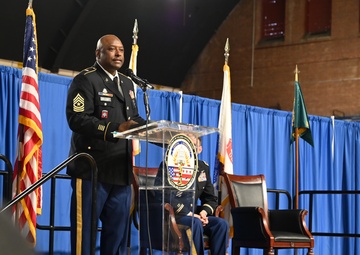 Promotion ceremony in honor of Sgt. Maj. Michael J. Bellamy