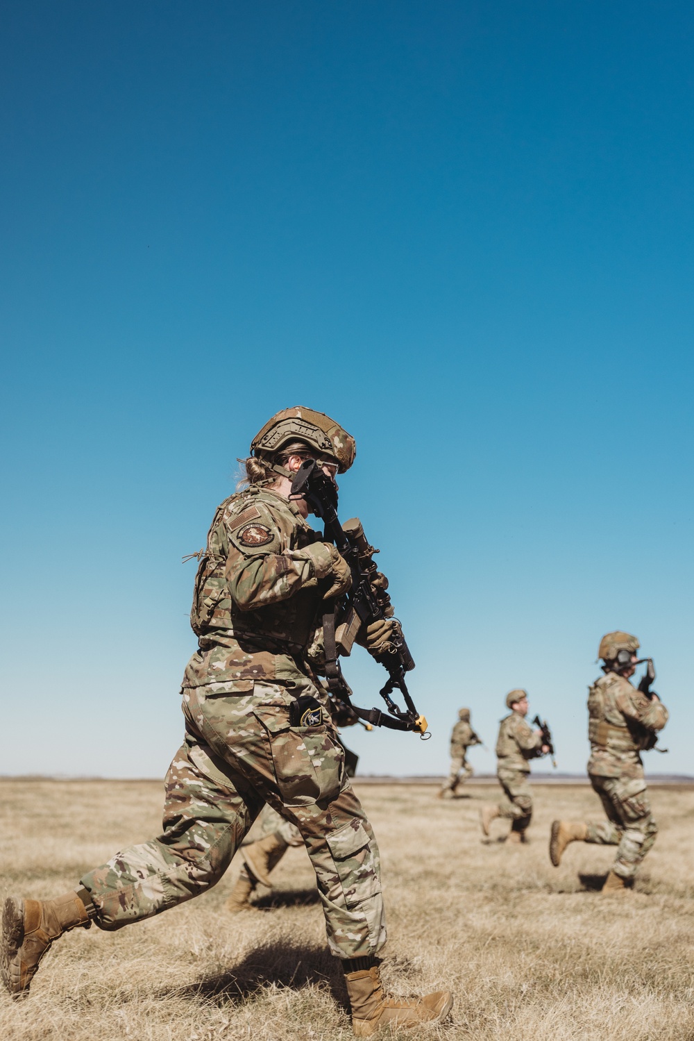 The 139th Security Forces Squadron engage in battle drills